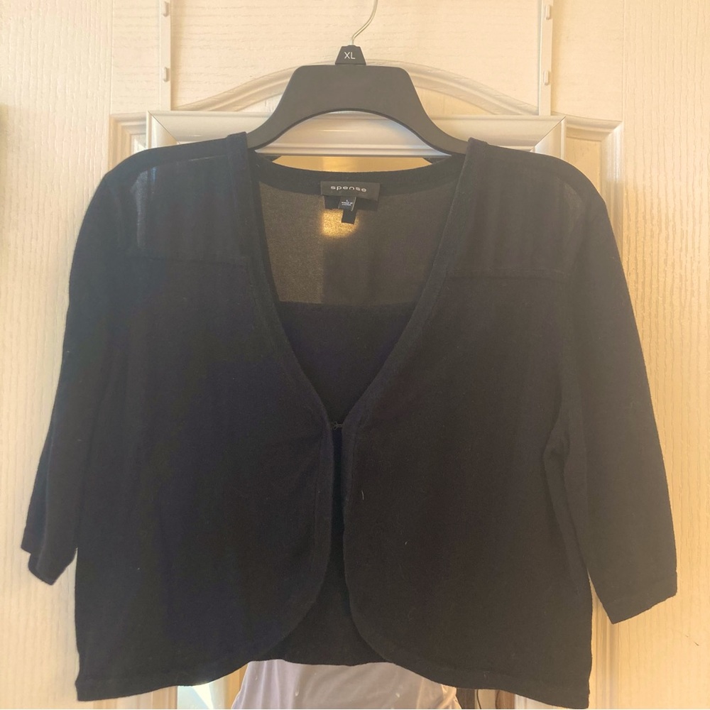 Spense black crop bolero